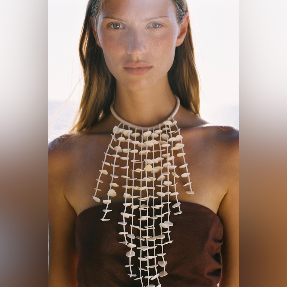 Zara Cream Beaded Necklace
